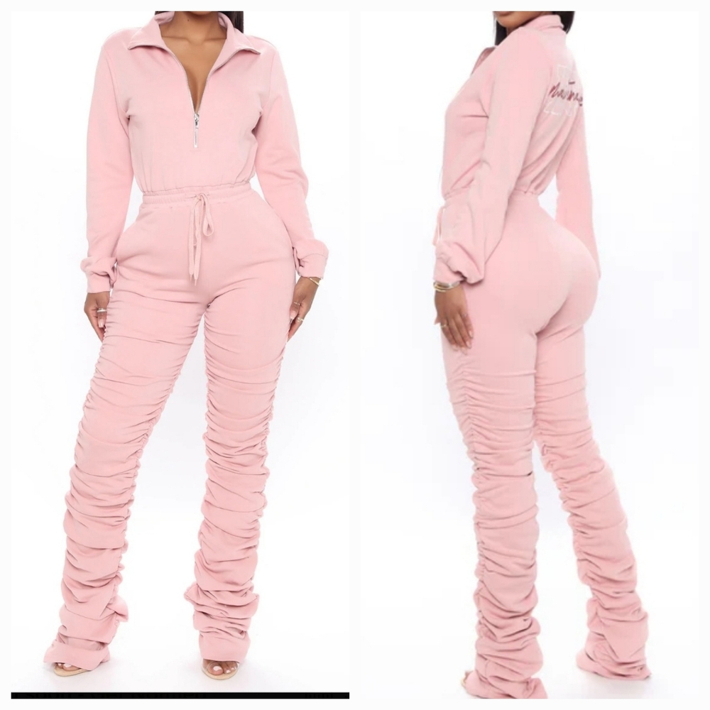 Fashion nova, Pink Jumpsuit  L